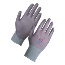 Supertouch Electron PU Coat Nylon Work Gloves Grey Large